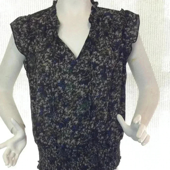 Blousology Floral Peasant top, LG - Boho, Hippie Chic, Burning Man, Joshua Tree - Picture 1 of 5